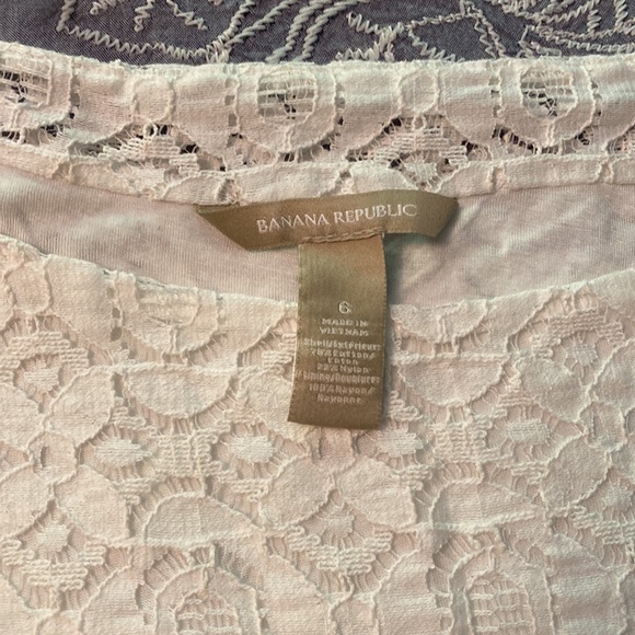 Banana Republic White Lace Top size 6 - Picture 2 of 4
